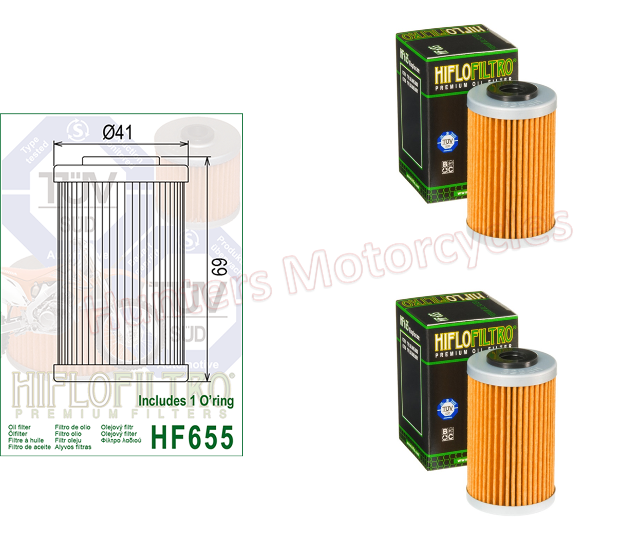 Oil filter hiflo hf133 from hunters motorcycles