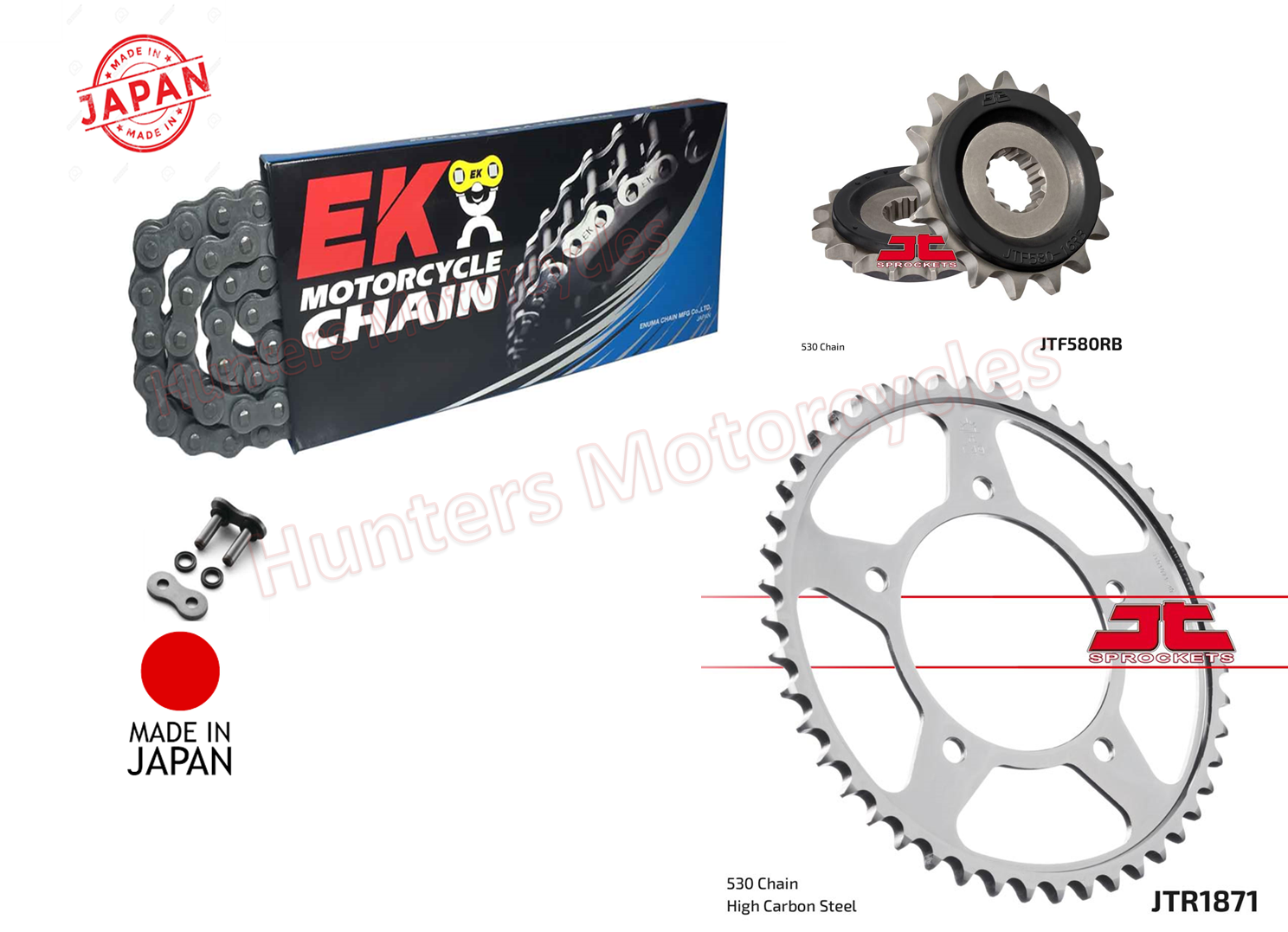 Yamaha Blaster JT Sprocket & EK SRO-6 O-Ring Chain Set - 13/40 Teeth, Fits 1988-2006
